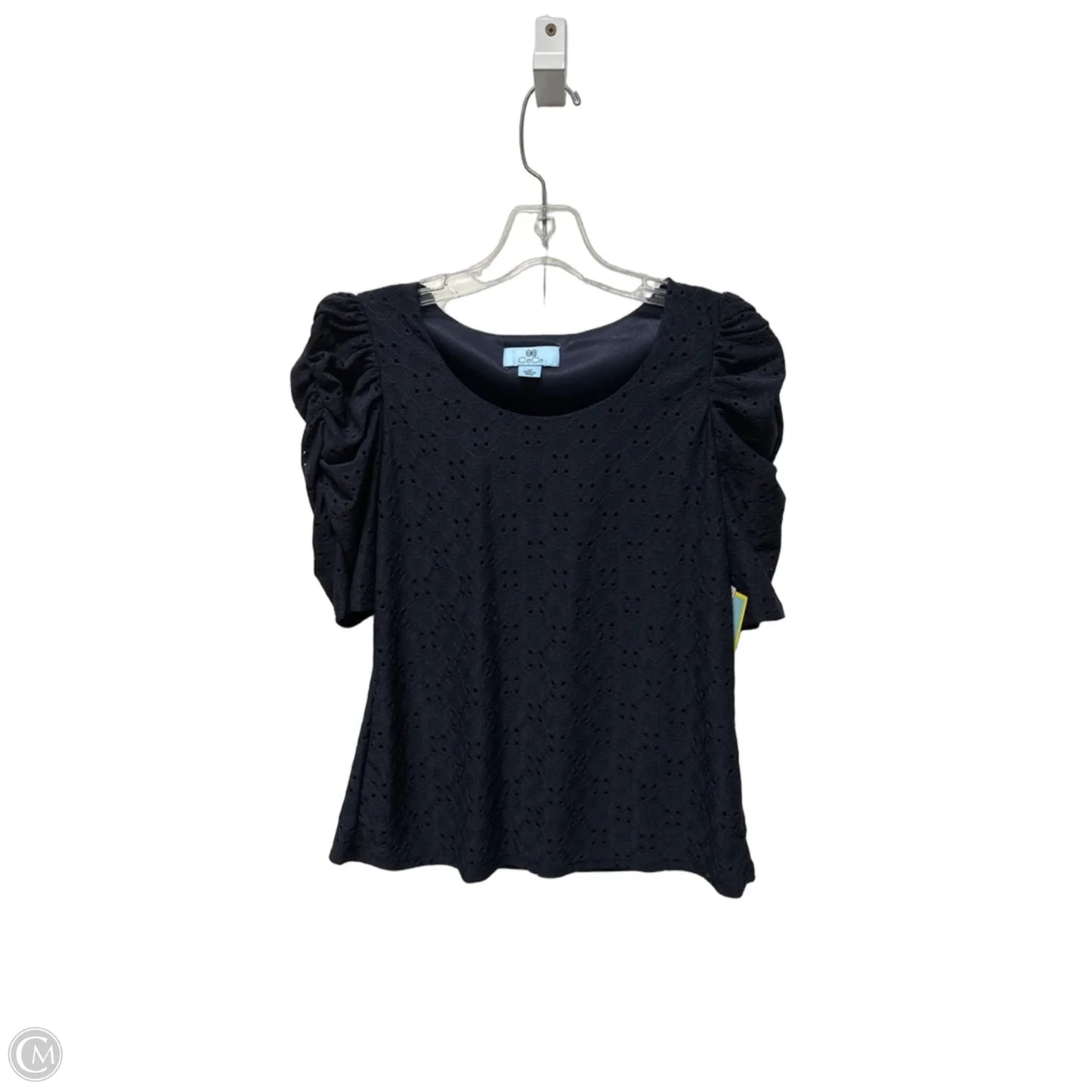 Top Short Sleeve By Cece In Navy, Size: Xs