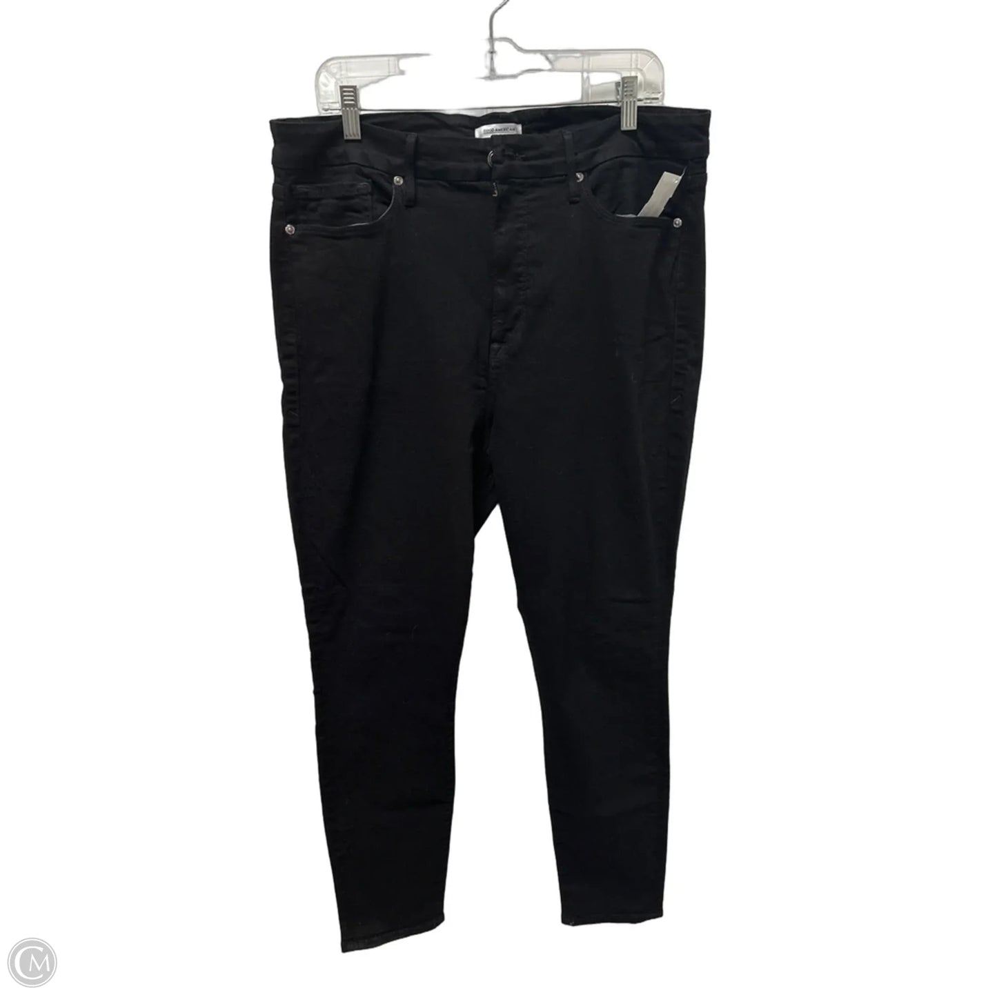 Jeans Skinny By Good American In Black Denim, Size: 20