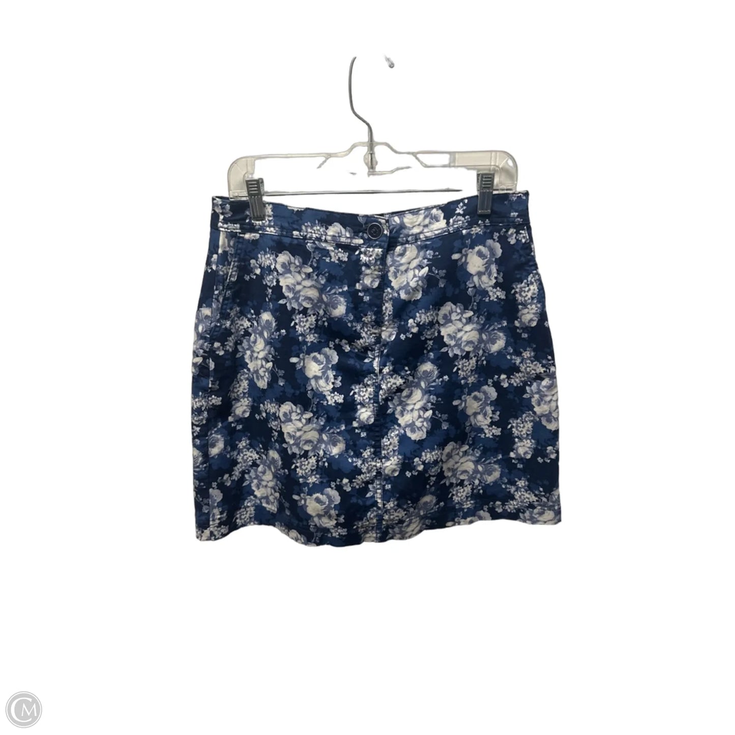 Skort By Karen Scott In Blue & White, Size: 8