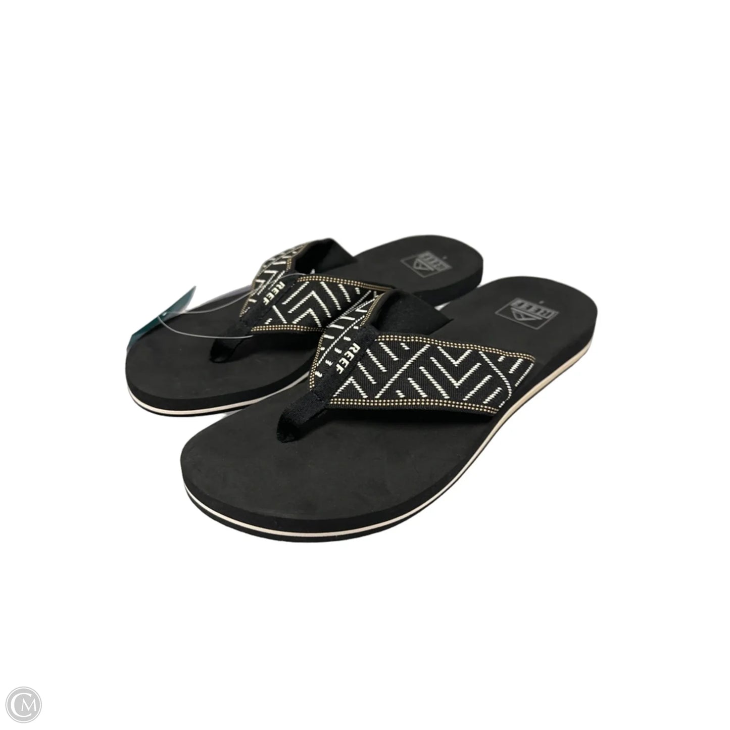 Sandals Flip Flops By Reef In Black, Size: 8