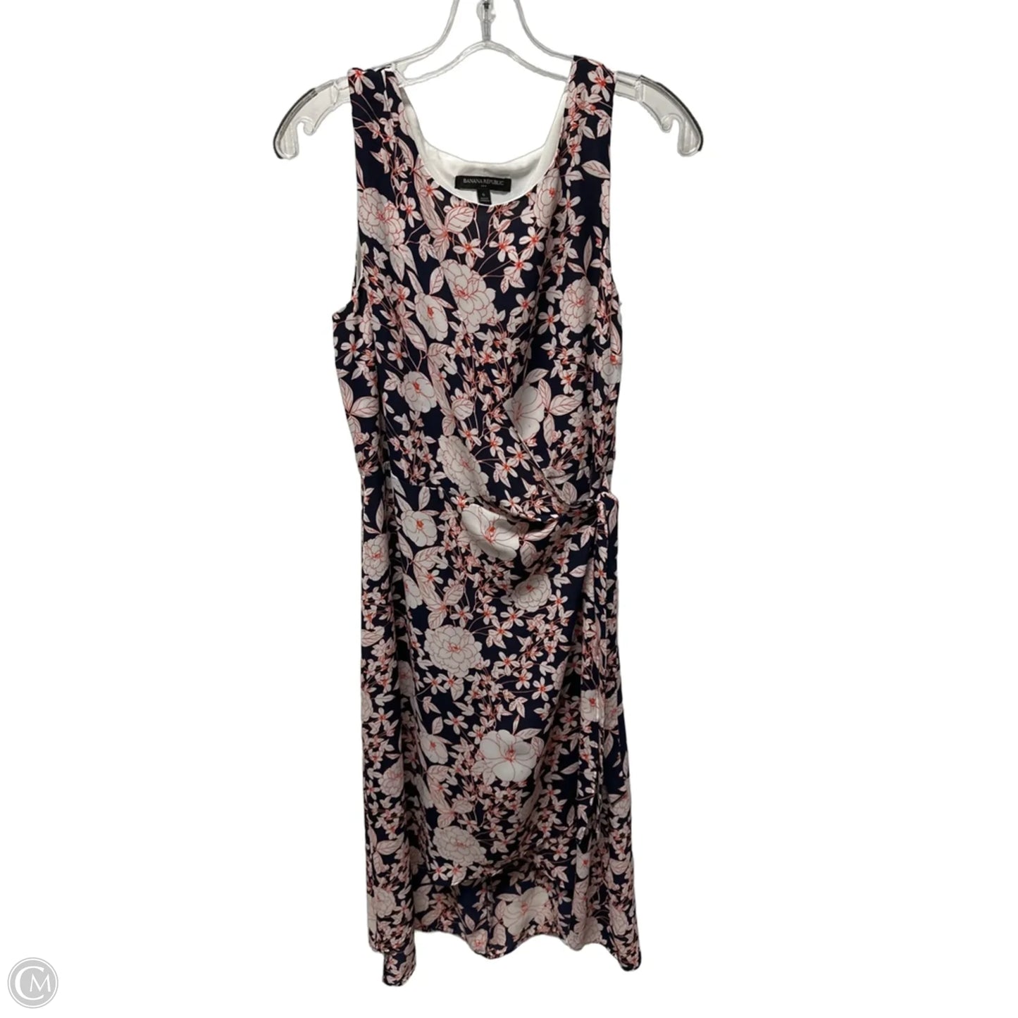 Dress Casual Midi By Banana Republic In Blue & Orange, Size: S