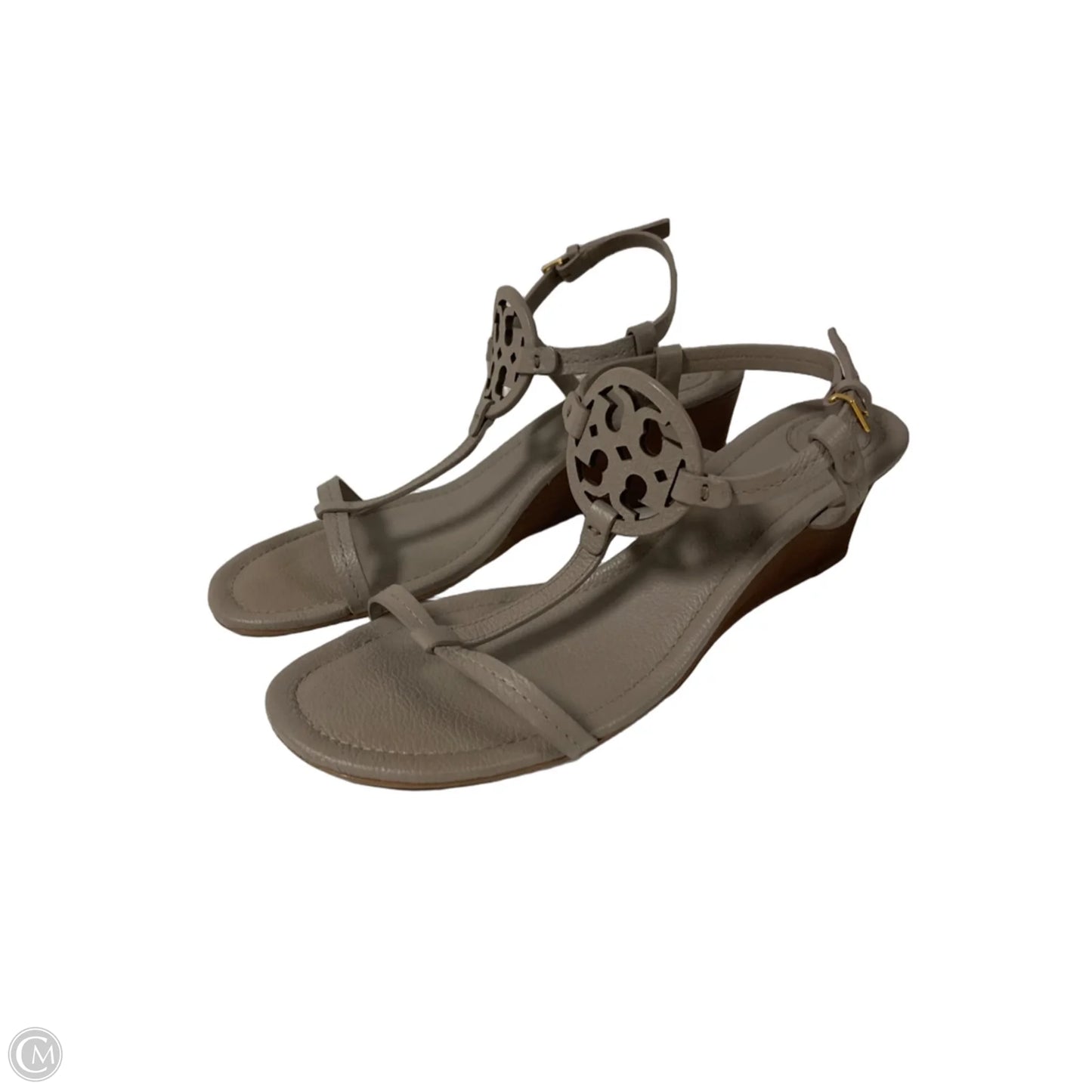 Sandals Designer By Tory Burch In Taupe, Size: 9