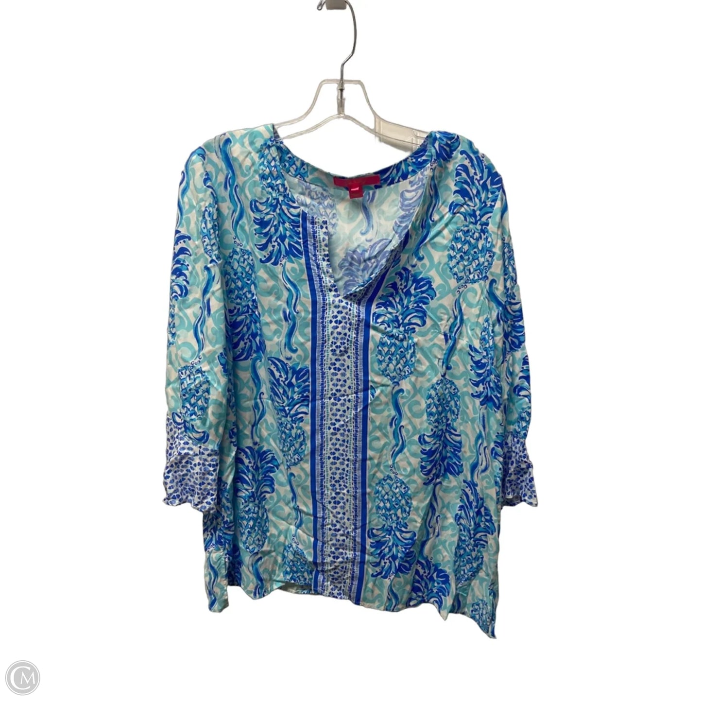 Top Long Sleeve Designer By Lilly Pulitzer In Bronze, Size: L