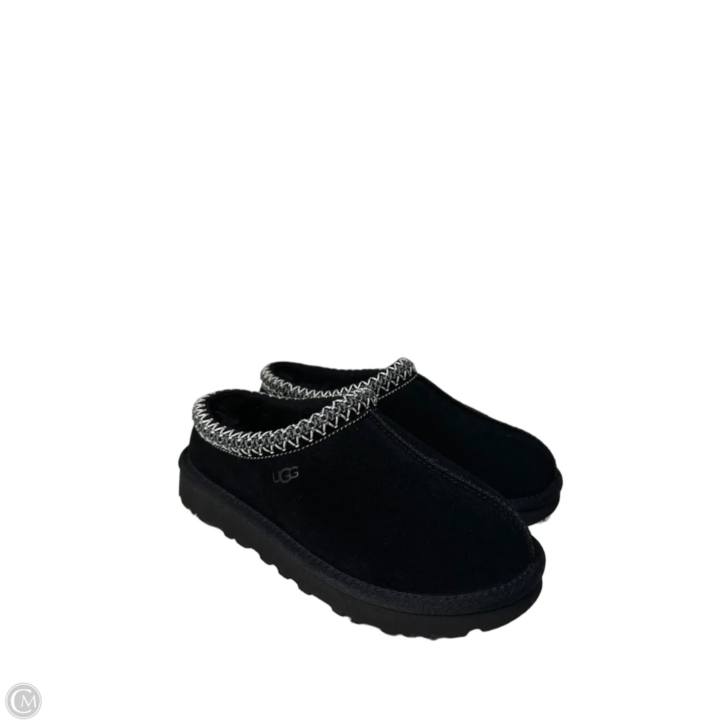Slippers Designer By Ugg In Black, Size: 6