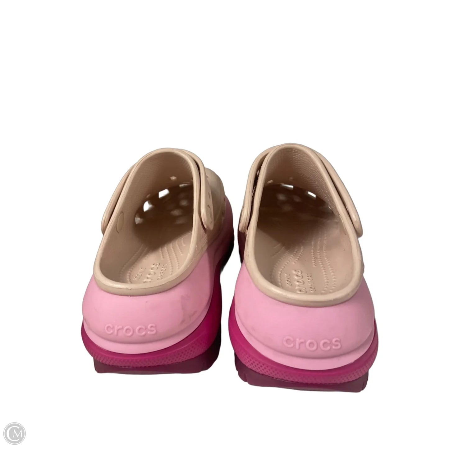 Shoes Heels Platform By Crocs In Pink, Size: 7