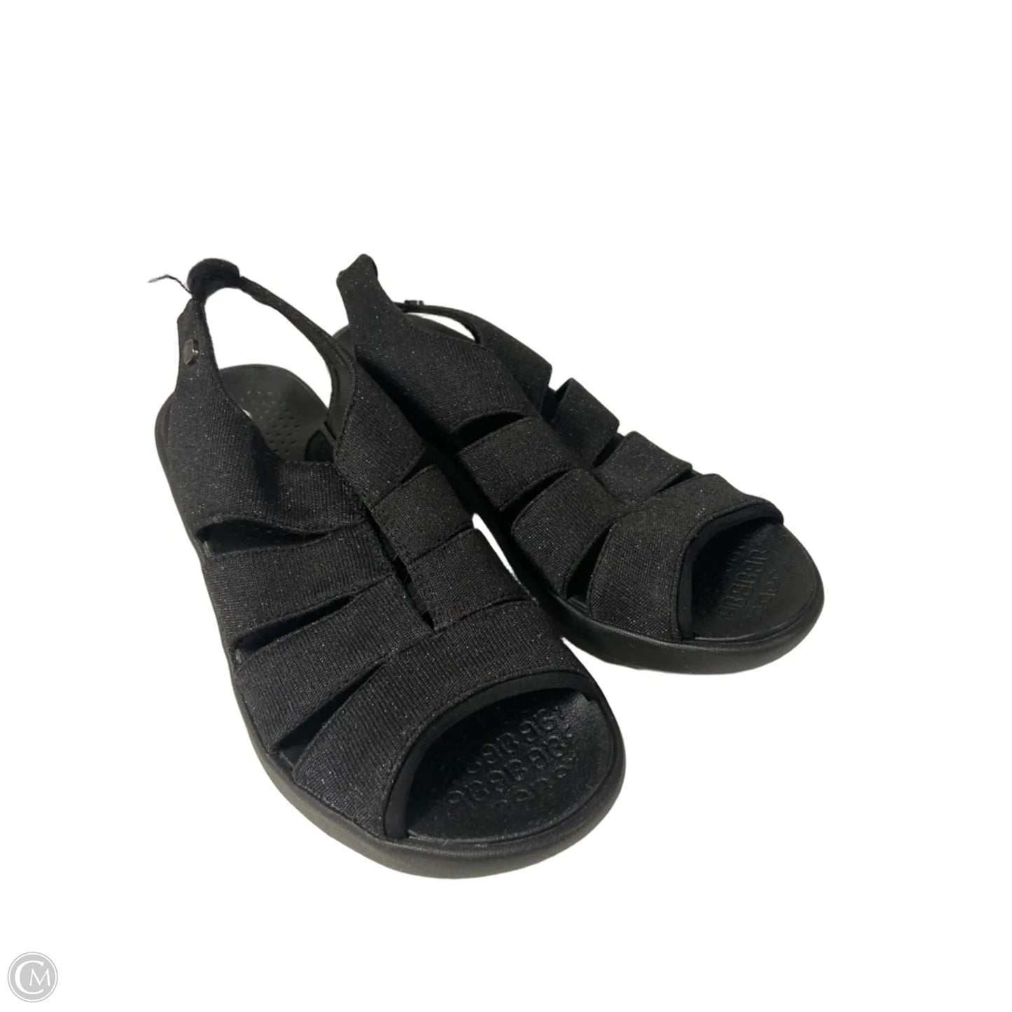 Sandals Heels Wedge By Bzees In Black, Size: 7.5