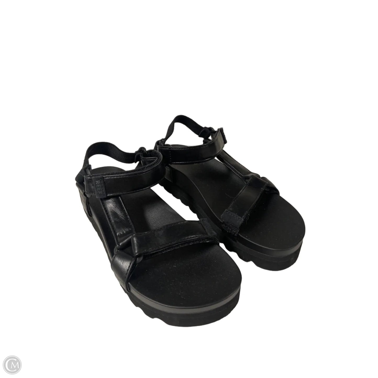 Sandals Flats By Reef In Black, Size: 8