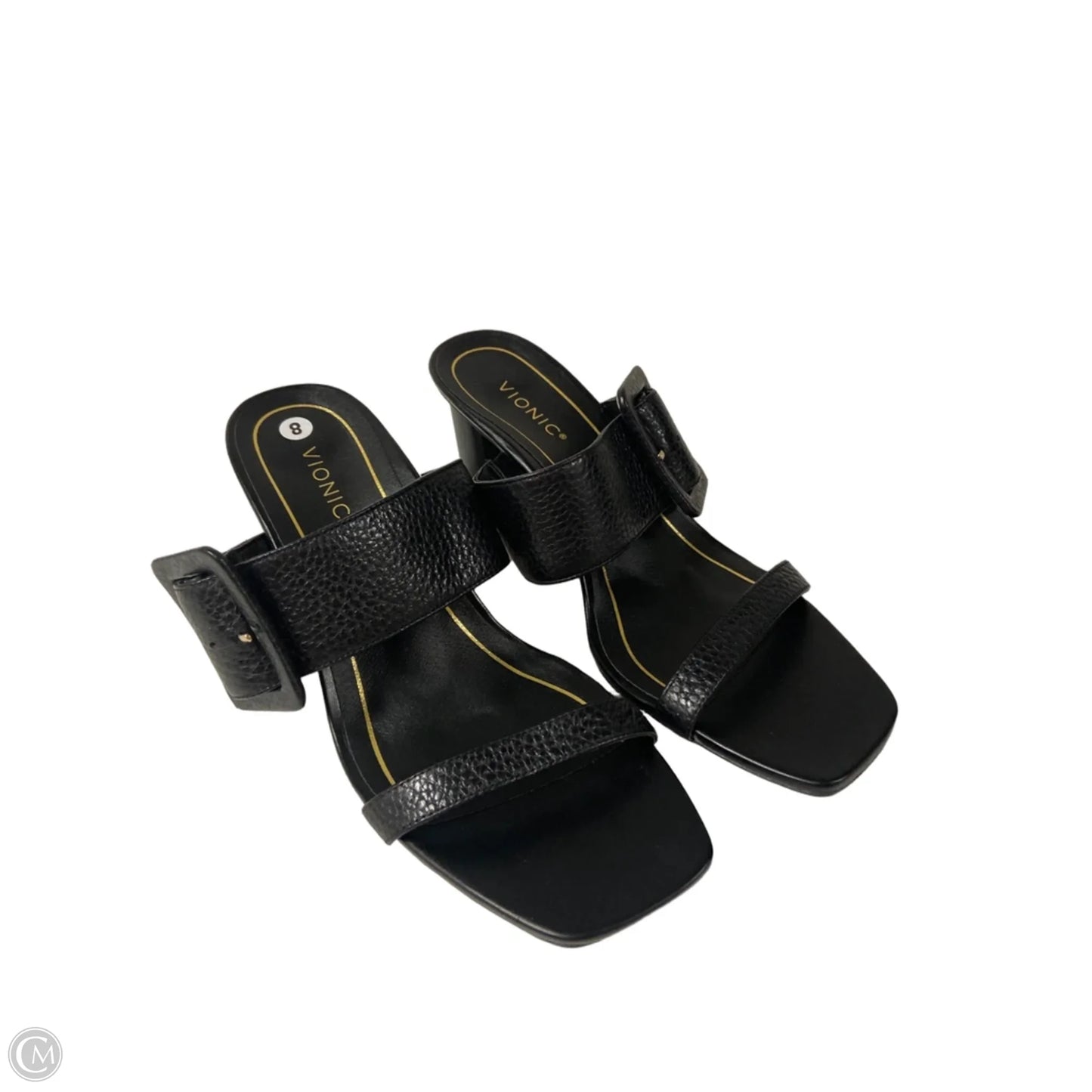 Sandals Heels Block By Vionic In Black, Size: 8