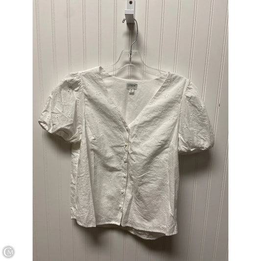Top Short Sleeve By J. Crew In White, Size: S
