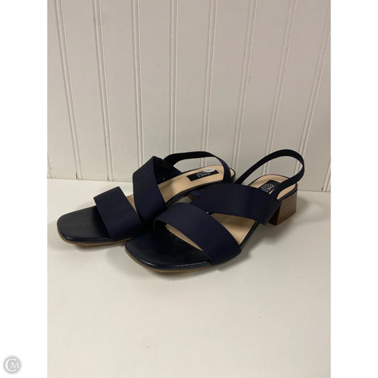 Sandals Heels Block By Jones New York In Blue, Size: 7.5