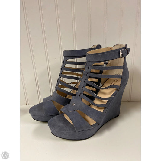 Sandals Heels Platform By Guess In Blue, Size: 11