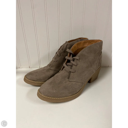 Boots Ankle Heels By Merona In Taupe, Size: 11
