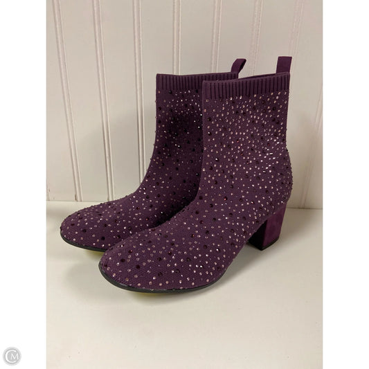 Boots Ankle Heels By Kenneth Cole Reaction In Purple, Size: 6.5
