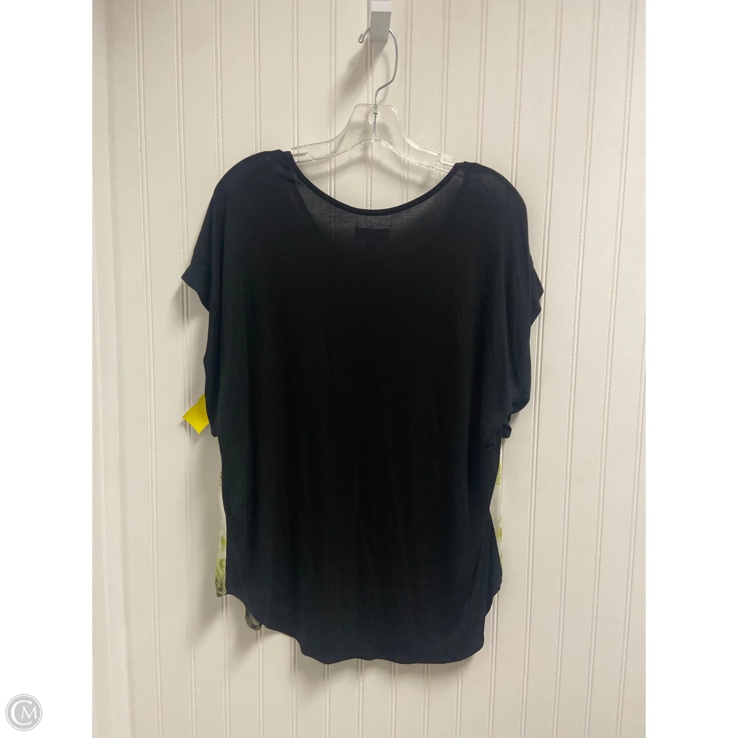 Top Short Sleeve Designer By Neiman Marcus In Green & Grey, Size: M