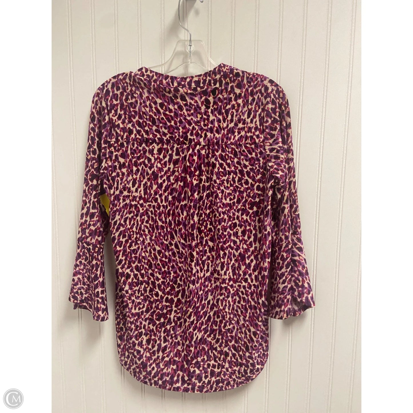 Top Long Sleeve By Notations In Animal Print, Size: S
