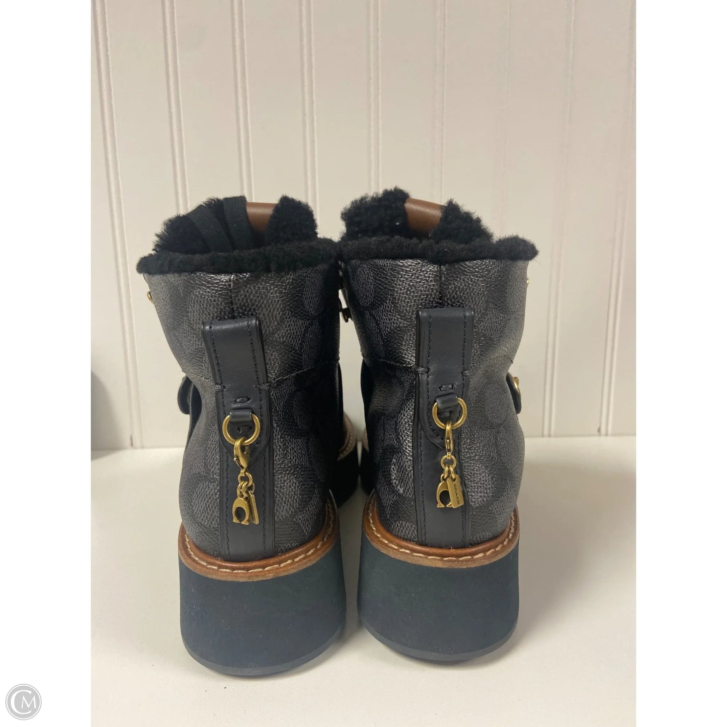 Boots Designer By Coach In Navy, Size: 7.5