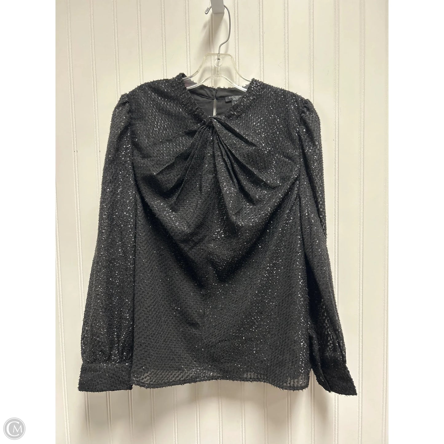 Top Long Sleeve By Ann Taylor In Black, Size: Lp