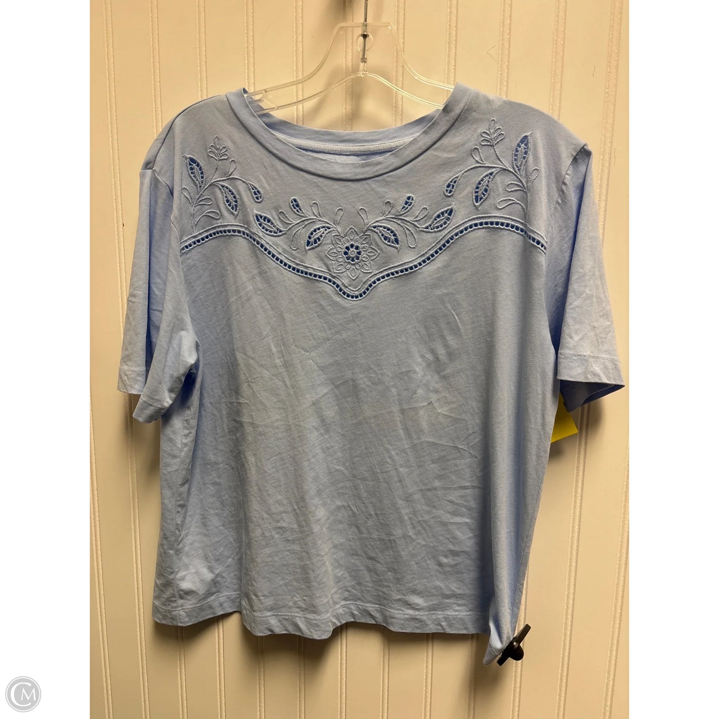 Top Short Sleeve By Loft In Blue, Size: S