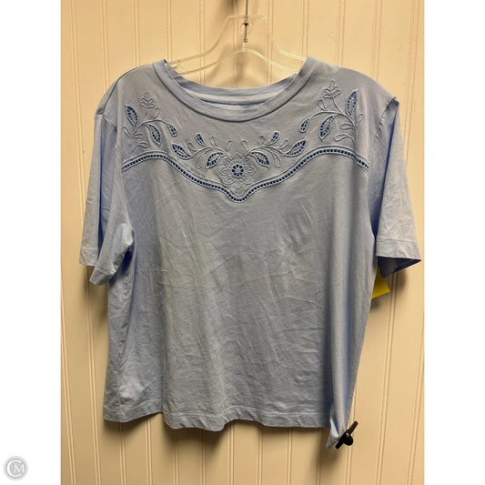 Top Short Sleeve By Loft In Blue, Size: S