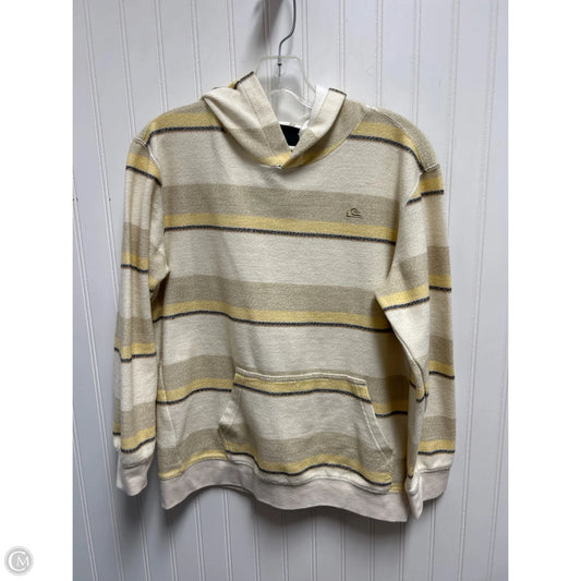 Sweatshirt Hoodie By Quicksilver In Cream, Size: L