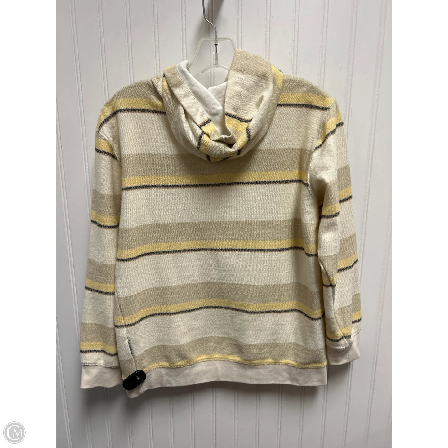Sweatshirt Hoodie By Quicksilver In Cream, Size: L