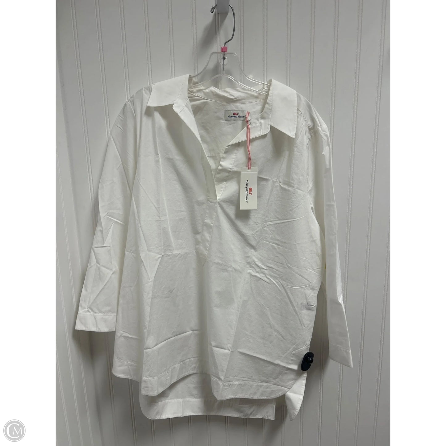 Top Long Sleeve By Vineyard Vines In White, Size: Xl