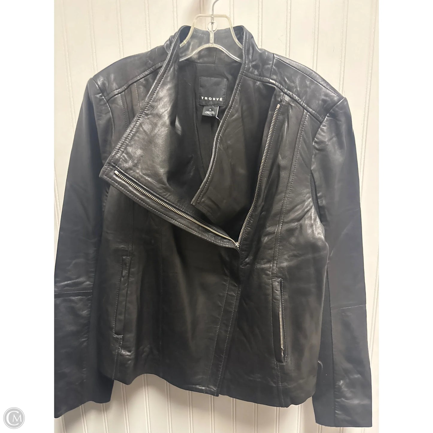 Jacket Leather By Trouve In Black, Size: Xl