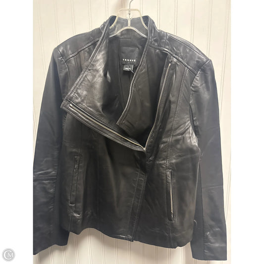 Jacket Leather By Trouve In Black, Size: Xl