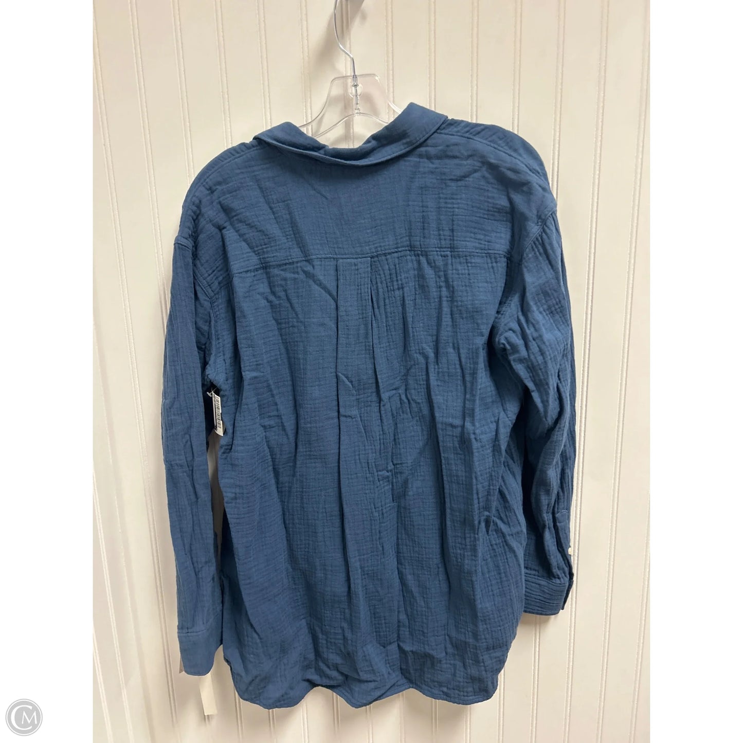 Top Long Sleeve By Caslon In Blue, Size: S