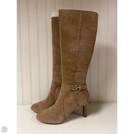 Boots Knee Heels By Bandolino In Taupe, Size: 8.5