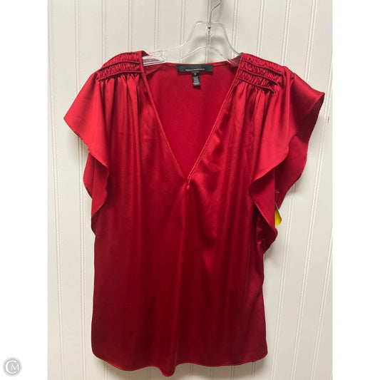 Top Short Sleeve By White House Black Market In Red, Size: M