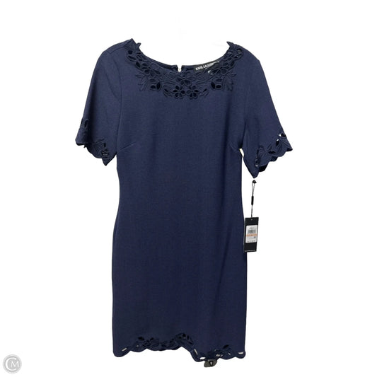 Dress Designer By Karl Lagerfeld In Blue, Size: Xs