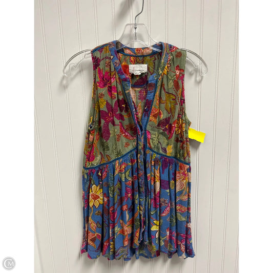 Top Sleeveless By Anthropologie In Multi-colored, Size: Xs
