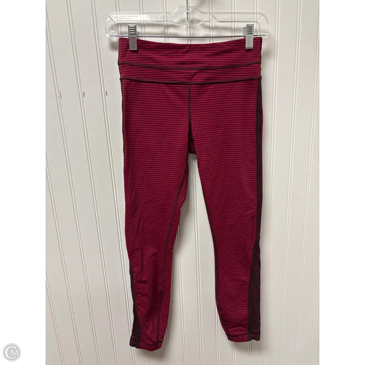 Athletic Leggings By Lululemon In Maroon, Size: Xs
