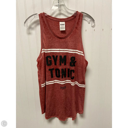 Athletic Tank Top By Pink In Red, Size: S