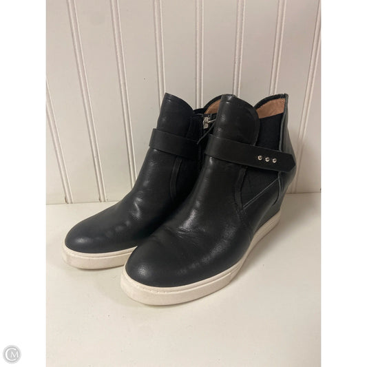 Boots Ankle Heels By Clothes Mentor In Black, Size: 7.5