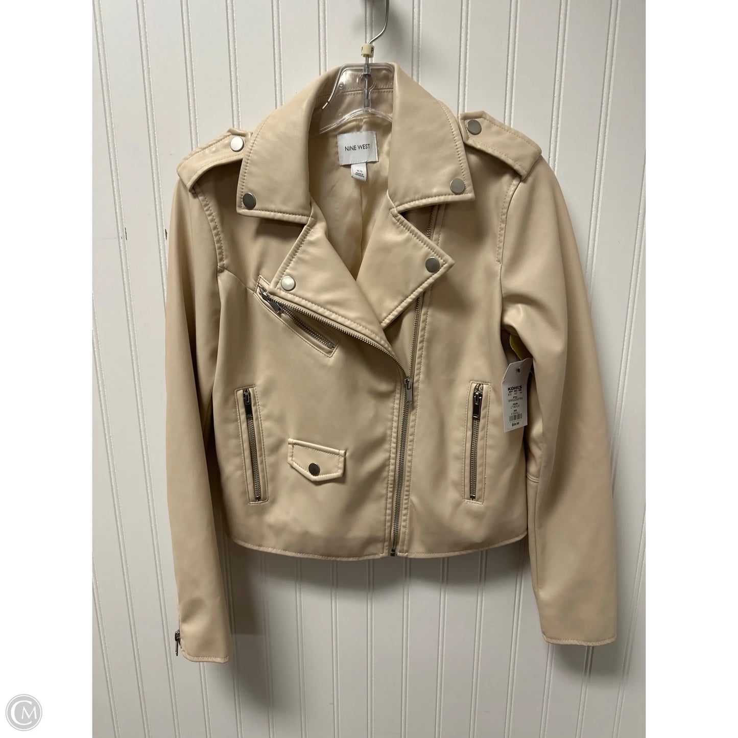 Jacket Moto By Nine West In Cream, Size: Xs