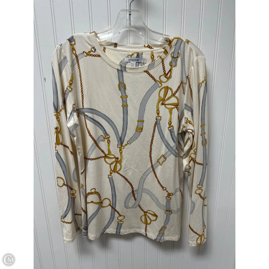 Top Long Sleeve By Chicos In Cream, Size: M