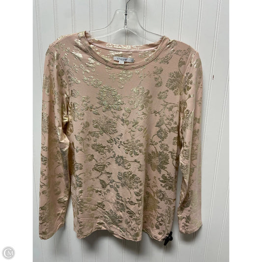 Top Long Sleeve By Chicos In Gold & Pink, Size: M