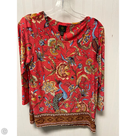 Top 3/4 Sleeve By Jm Collections In Pink, Size: M