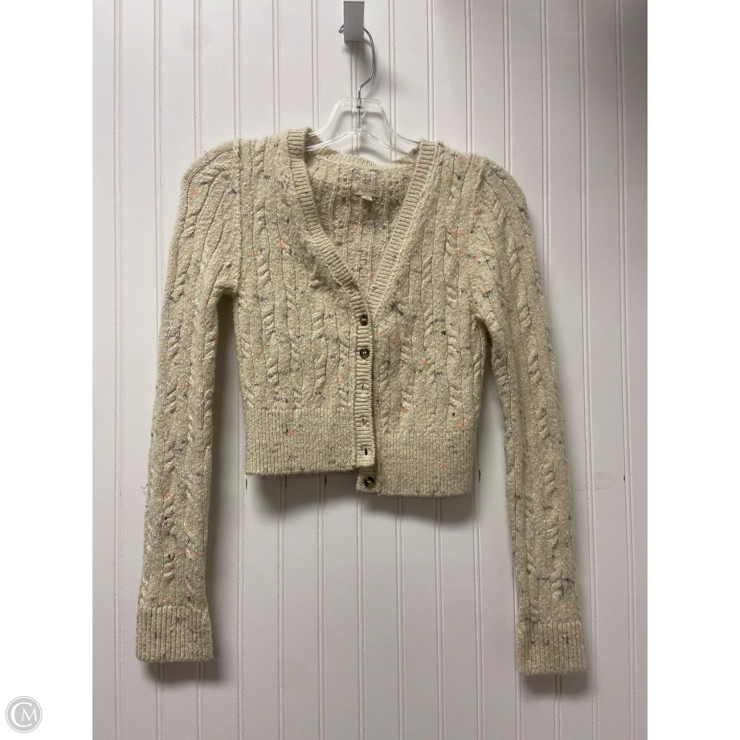 Sweater Cardigan By Pilcro In Beige, Size: Xs