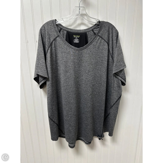 Athletic Top Short Sleeve By Tek Gear In Grey, Size: 3x