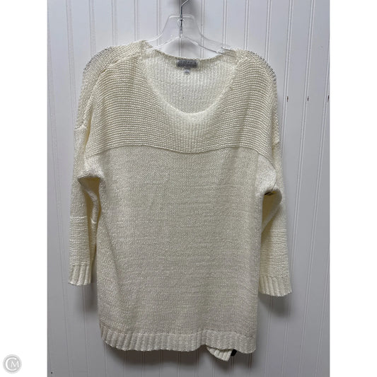 Sweater By Joseph A. In Cream, Size: L