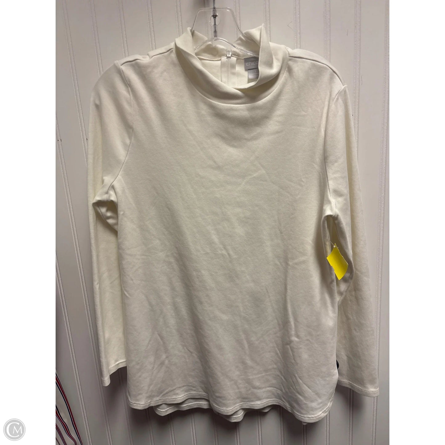 Top Long Sleeve By Chicos In Cream, Size: M