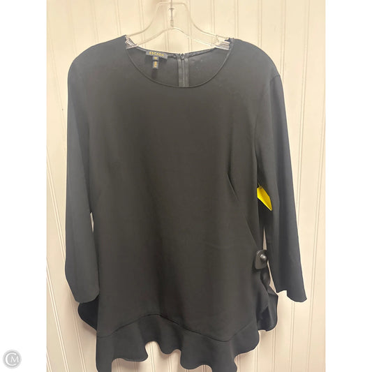 Top Long Sleeve Designer By Escada In Black, Size: M