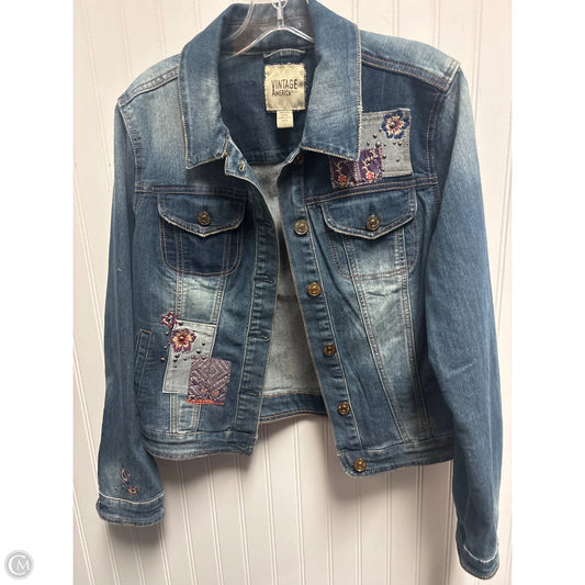 Jacket Denim By Vintage America In Blue Denim, Size: S