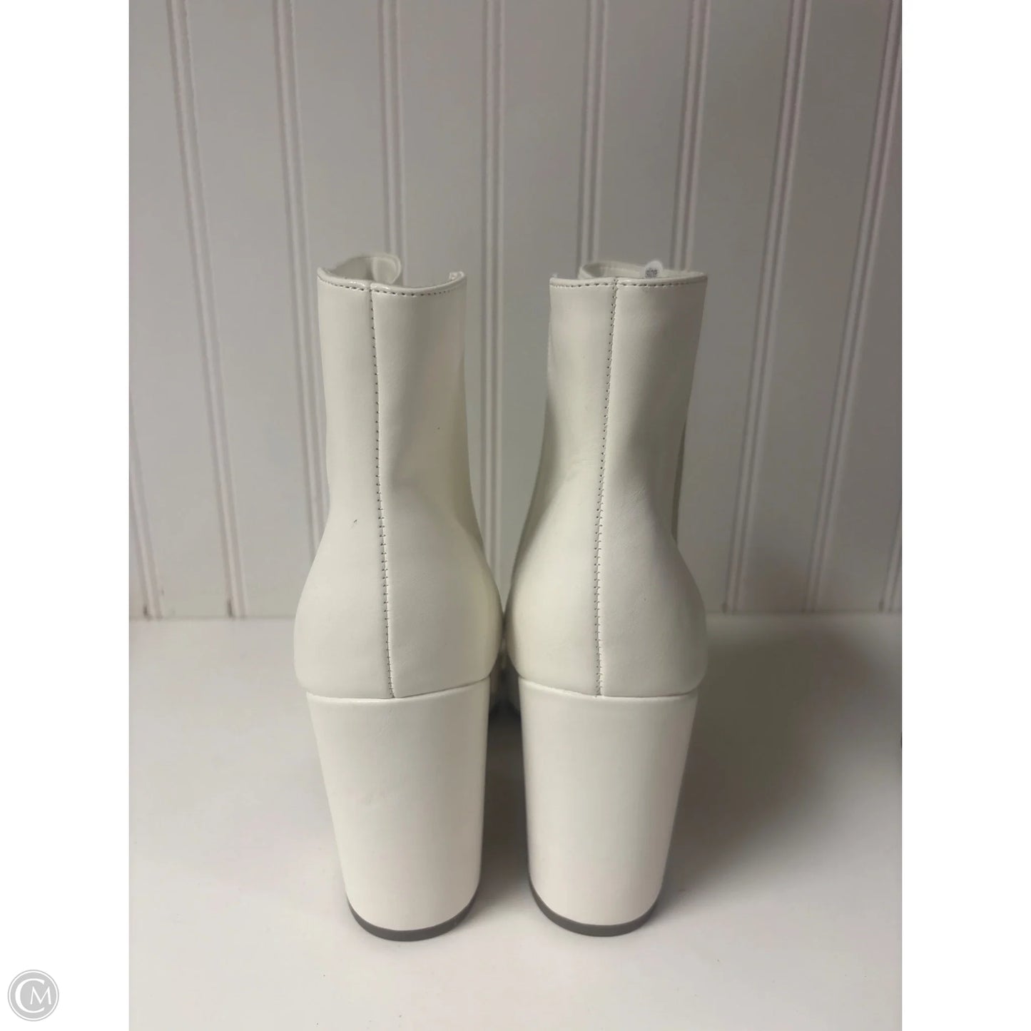Boots Ankle Heels By Sugar In White, Size: 8