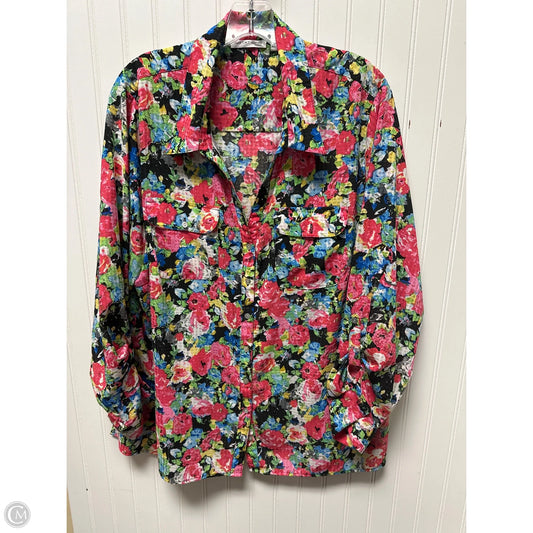 Top Long Sleeve By Notations In Multi-colored, Size: 3x