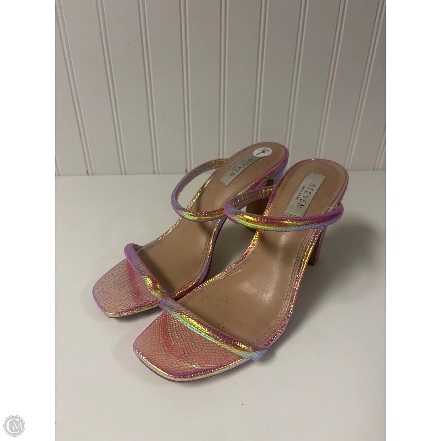 Sandals Heels Block By Steve Madden In Pink, Size: 7