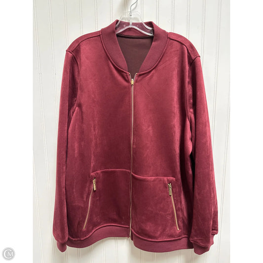 Jacket Other By Clothes Mentor In Maroon, Size: 1x